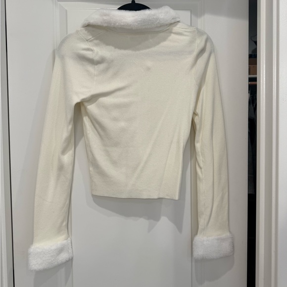 More to come zip cardigan in white - Picture 7 of 7